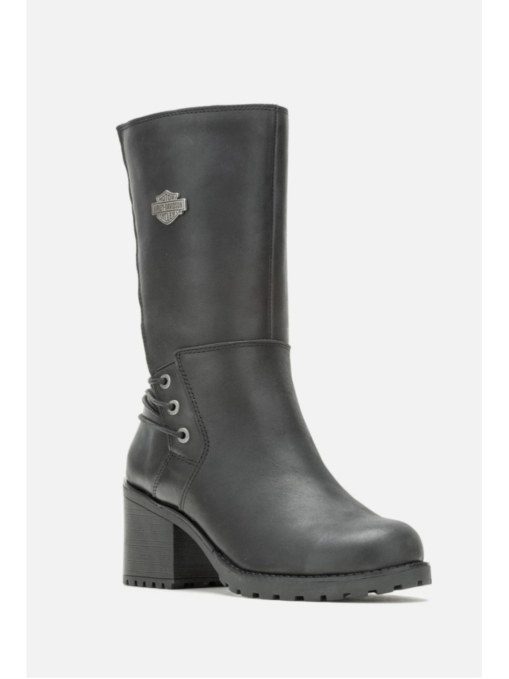Harley-Davidson Women's Aldona Black 7.5 moto Boots D87268 new w/o box - Picture 3 of 6